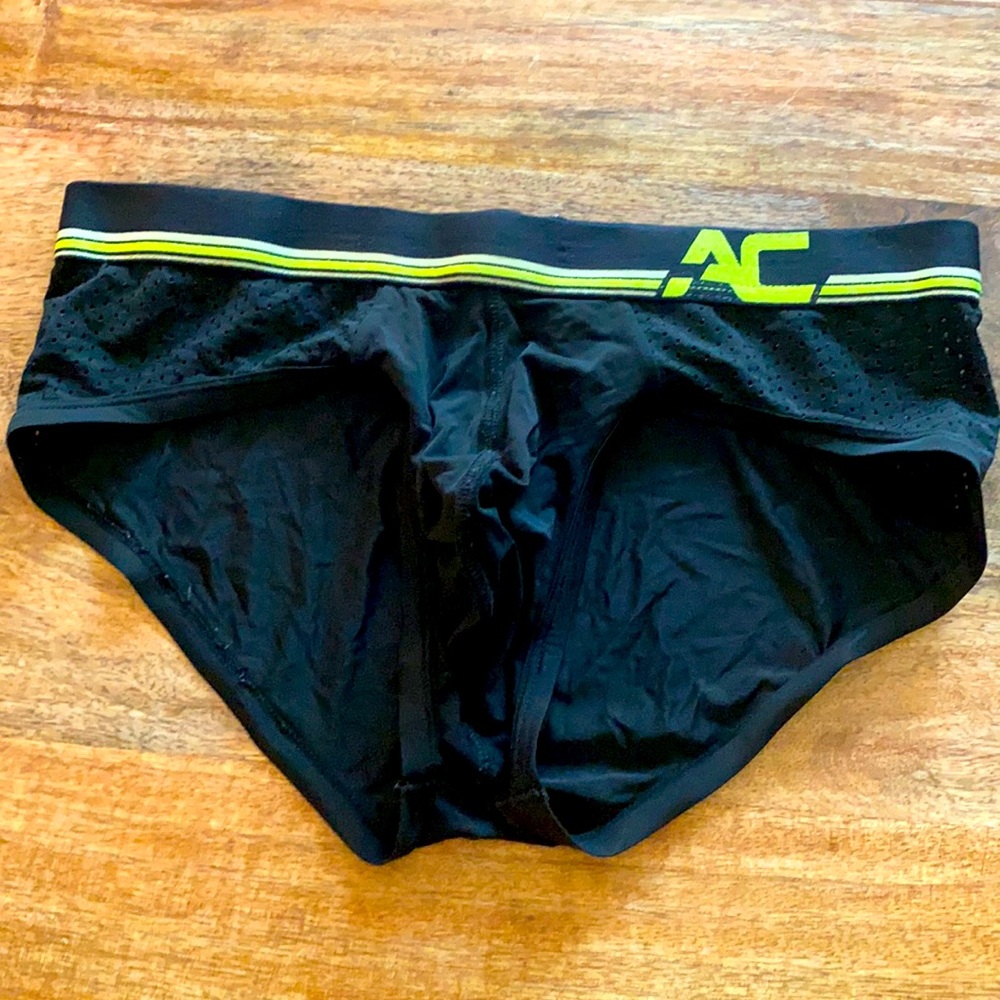 Medium Andrew Christian Black/Yellow Briefs